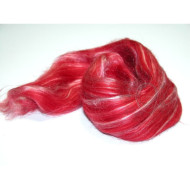 Hedvábný česanec 30% hedvábí/70% merino - oranžový 10g