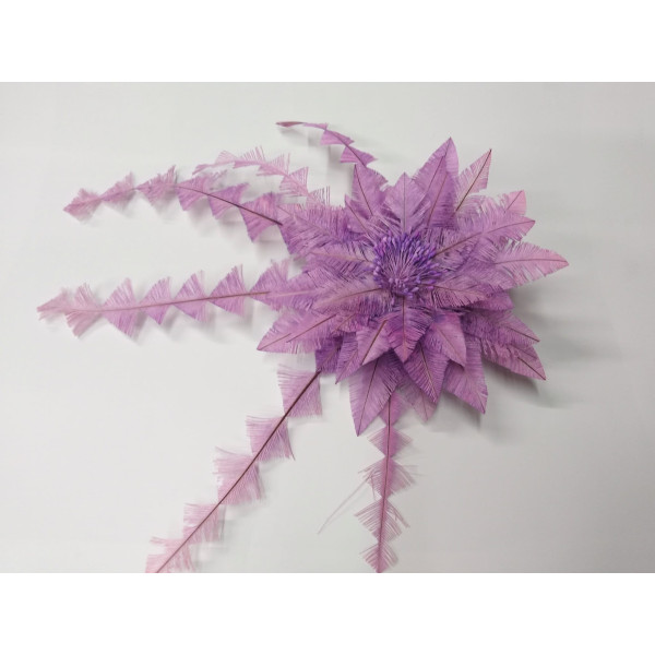 vintage květ z peří fialkový-lila