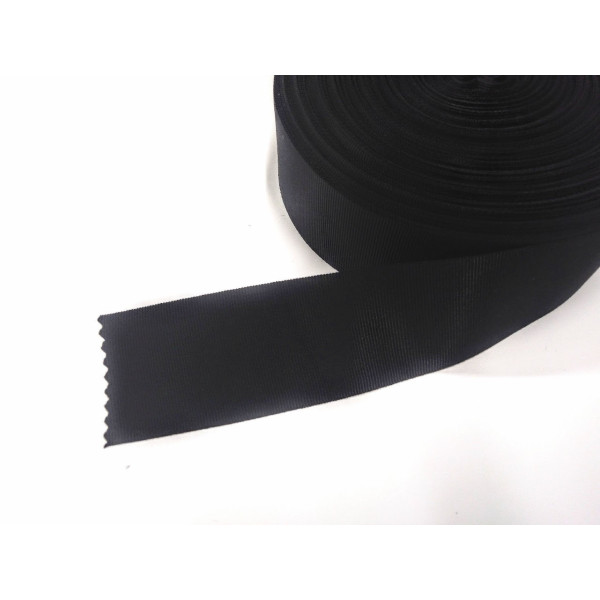 Rypsová stuha na klobouky - RYPSOVKA černá