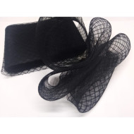 modistická krinolína 16cm/0,5m  vytkané čtverce - černá