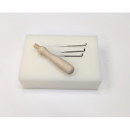 molitan+3 jehly+dřevěný nástavec  - Set na suché plstění