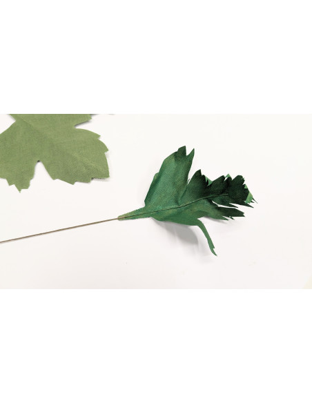 Listy umělé bavlněné na drátku - ruční práce - Vintage