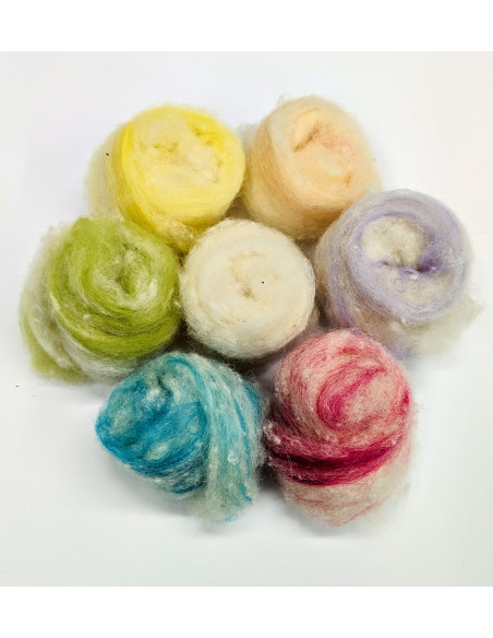 sada  Kořenové děti - velikonoce -   mix ručně česané vlny  Probouzení