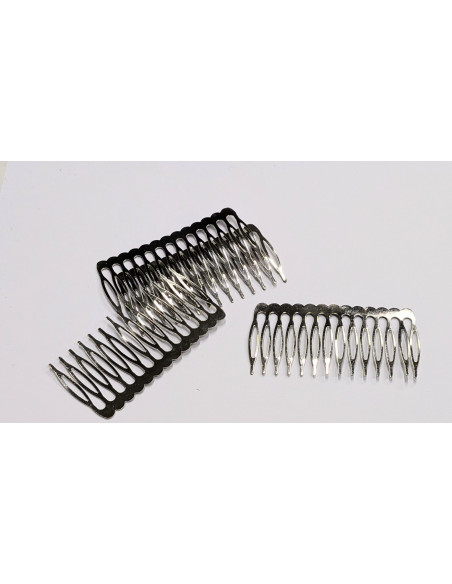 Hřebínek - modistický kloboukový stříbrná barva 1ks