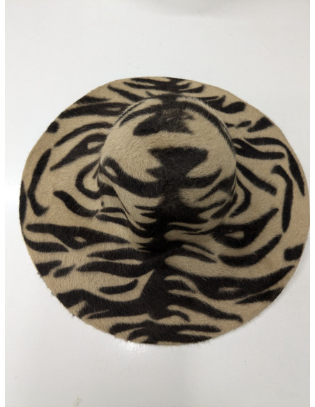 Kapeline  - pstěný polotovar na kloobuk - Medusa tisk safary