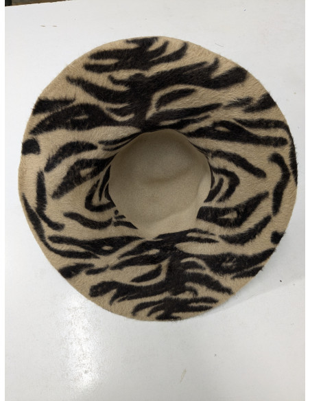 Kapeline  - pstěný polotovar na kloobuk - Medusa tisk safary