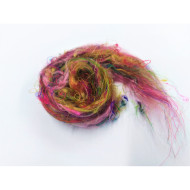 vicebarevné SARI hedvábí  mix  oranžčerv zel. 10 g