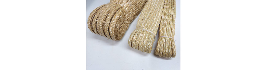 modistické kloboukové pásky pletené slámy